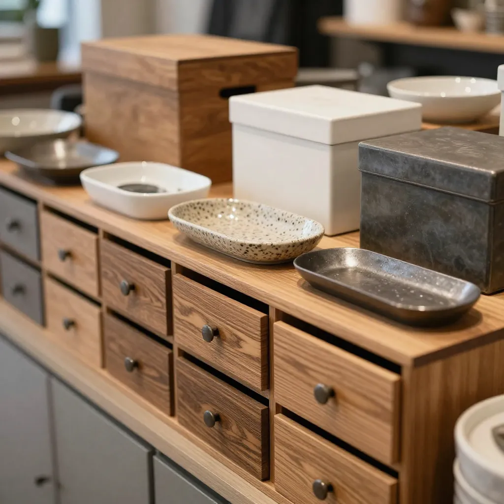 Bandejas organizadoras decorativas para baño